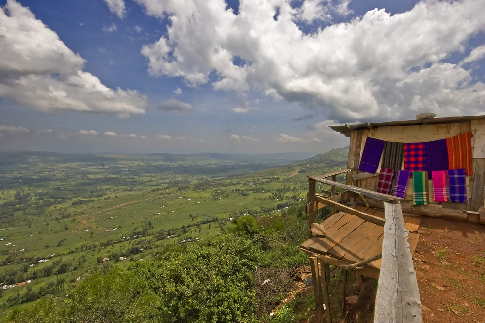 ViewPoint of The Great Rift Valley with a Curio Ship, Kenya