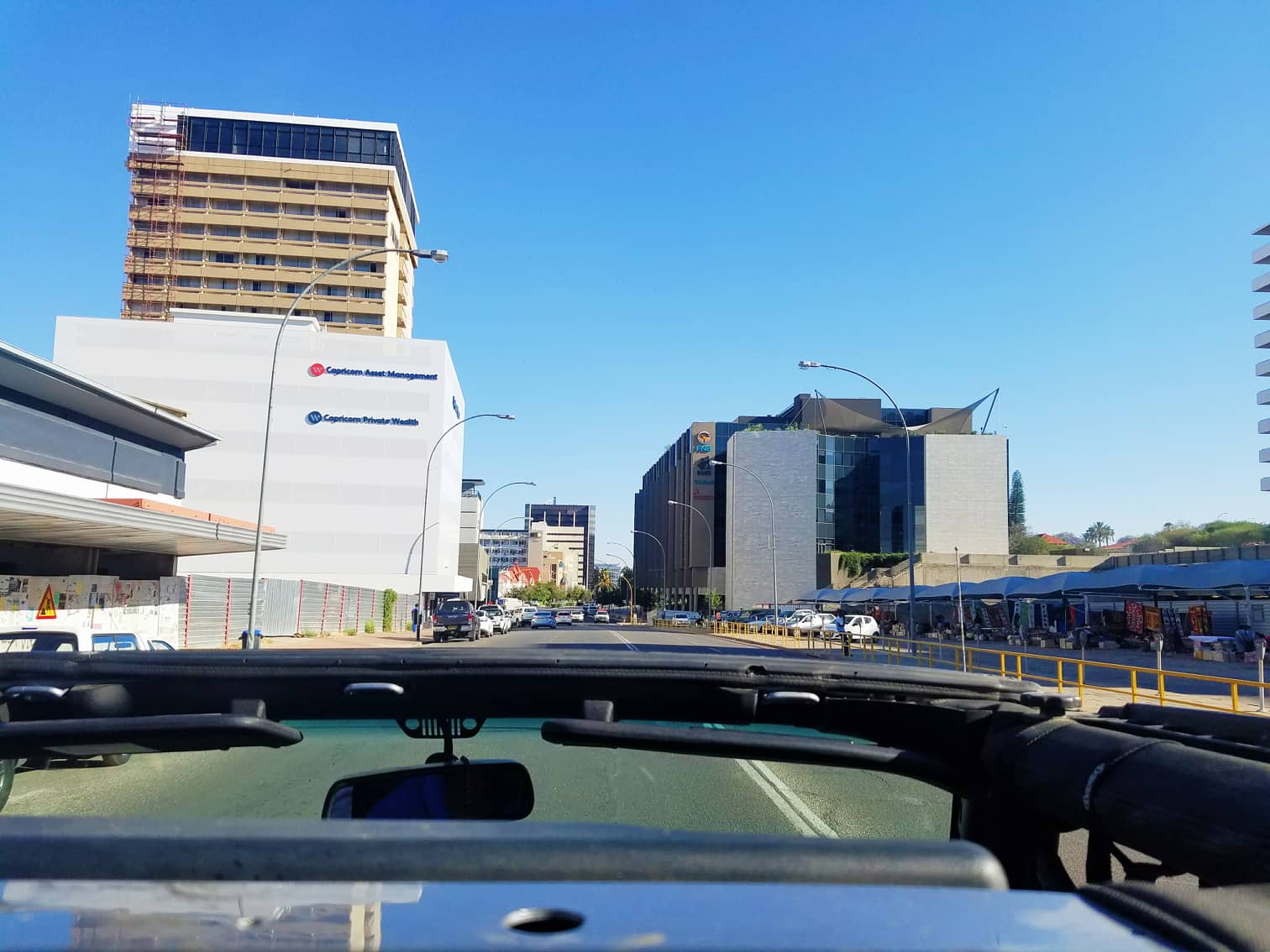 Driving in Namibia