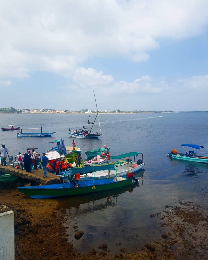 Boat ride from Manda Airport to Lamu Town, Kenya