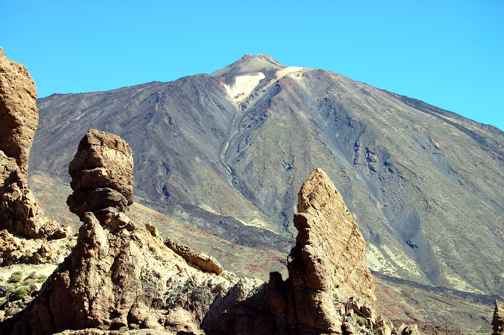 Mount Teide volcanic peak and high-altitude national park road in Tenerife Canary Islands
