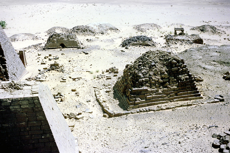 Nubian Desert ancient pyramids of Meroe in Sudan